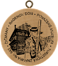 Turistická známka č. 543 - Čičmany-Radenov dom-Považske múzeum