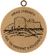 Turistická známka č. 588 - Hrad Jasenov