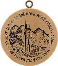 Turistická známka č. 593 - Vysoké Tatry - Vyšné Kôprovské sedlo 2180m
