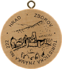 Turistická známka č. 222 - Hrad Zborov