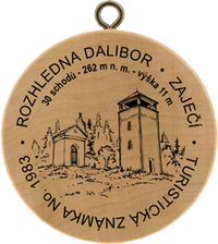 Turistická známka č. 1983 - Rozhledna Dalibor, Zaječí