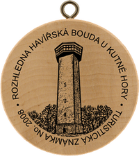 Turistická známka č. 2008 - Rozhledna Havířská bouda u Kutné Hory