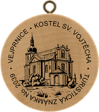 Turistická známka č. 2039 - Vejprnice - kostel sv. Vojtěcha