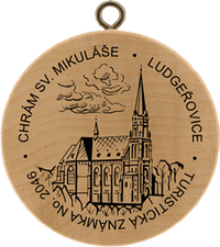 Turistická známka č. 2046 - Chrám sv. Mikuláše, Ludgeřovice
