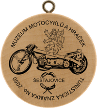 Turistická známka č. 2050 - Muzeum motocyklů a hraček, Šestajovice