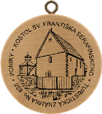 Turistická známka č. 638 - Poniky - kostol sv.Františka Serafínskeho