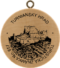 Turistická známka č. 657 - Turniansky hrad