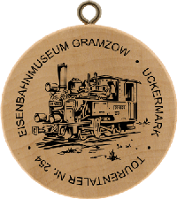 Turistická známka č. 254 - EISENBAHNMUSEUM GRAMZOW - UCKERMARK