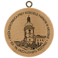 Turistická známka č. 105 - Wieża Dzwonnica przy Kościele Farnym w Krośnie