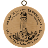 Turistická známka č. 130 - Wielka Sowa - wieża widokowa