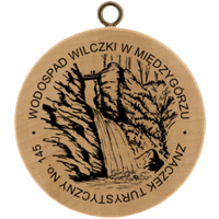 Turistická známka č. 145 - Wodospad Wilczki w Międzygórzu