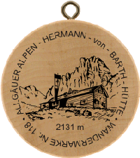 Turistická známka č. 118 - Hermann - von - Barth - Hütte