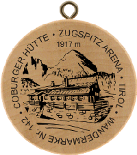 Turistická známka č. 142 - COBURGER HÜTTE