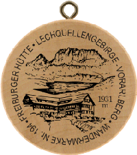 Turistická známka č. 194 - FREIBURGER HÜTTE . LECHQUELLENGEBIRGE  -  VORARLBERG