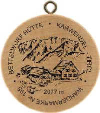 Turistická známka č. 195 - BETTELWURF HÜTTE