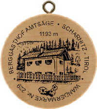 Turistická známka č. 229 - Berggasthof AMTSÄGE