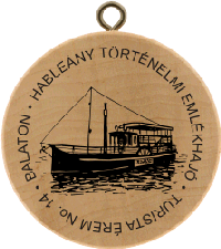 Turistická známka č. 14 - BALATON . Hableány Történelmi Emlékhajó