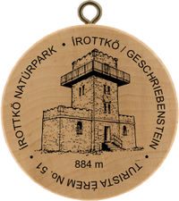 Turistická známka č. 51 - ÍROTTKŐ NATÚRPARK . ÍROTTKŐ - GESCHRIEBENSTEIN 884 m