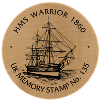 Turistická známka č. 135 - HMS WARRIOR 1860