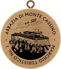 Turistická známka č. 1 - ABBAZIA DI MONTE CASSINO
