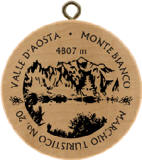 Turistická známka č. 20 - Valle d'Aosta, Monte Bianco, 4807 m