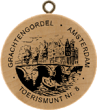 Turistická známka č. 8 - Amsterdamse grachtengordel