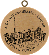 Turistická známka č. 15 - ir. D.F. WOUDAGEMAAL,  LEMMER