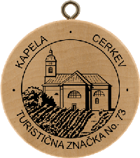 Turistická známka č. 73 - Kapela Cerkva