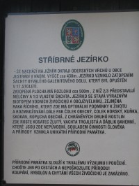 Stříbrné jezírko - cedule2