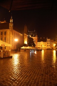 Toruň - 2007 - i v noci a za deště je krásná