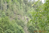 vyhlídka s měřícím bodem pro přehradu nad cvičnými skalami