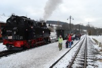 Na nádraží ve Steinbachu v zimě