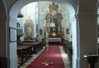 Uhlířské Janovice - oltář v kostele v. Aloise