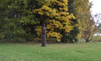 dřevěná plastika v parku u Aurory