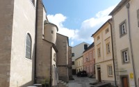 Freistadt - ulička za kostelem