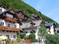 Hallstatt - domy nad sebou