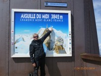 Aiguille du Midi - výhled na Mont Blanc