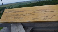Orientační panorama výhledu z rozhledny Bára