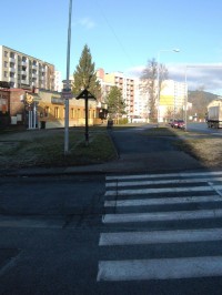 Křižovatka ulic Palackého a U hřiště