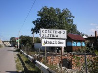 Trojjazyčná (!) cedule v Solotvino