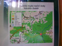 Mapka naučné stezky Kobzáňův chodník