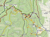 Králický Sněžník: mapa trasy Stříbrnice - Králický Sněžník