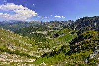 Slovensko - Západní Tatry: Roháče - pohled ze stezky Brestová - Salatín do Salatínské doliny