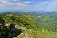 Slovensko - Západní Tatry: Roháče - pohled z Volovce do Chocholowské doliny