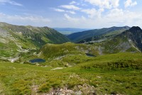 Slovensko - Západní Tatry: Roháče - pohled z Volovce na Jamnická plesa