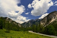 Slovinsko - Julské Alpy: cesta přes sedlo Vršič