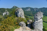 Slovensko - Súľovské skály: výhled ze Súľovského hradu
