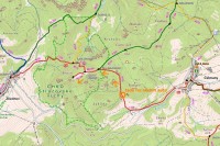 Slovensko - Strážovské vrchy: mapa výstupu na Strážov