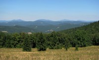 Javorníky: panorama Beskyd od Veľkého Javorníku