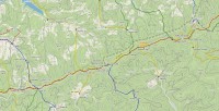 Javorníky: mapa hřebenu Kasárna - Kohútka
